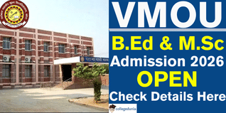 VMOU Invites Applications for B.Ed & M.Sc Admission 2026; Apply Online by February 19